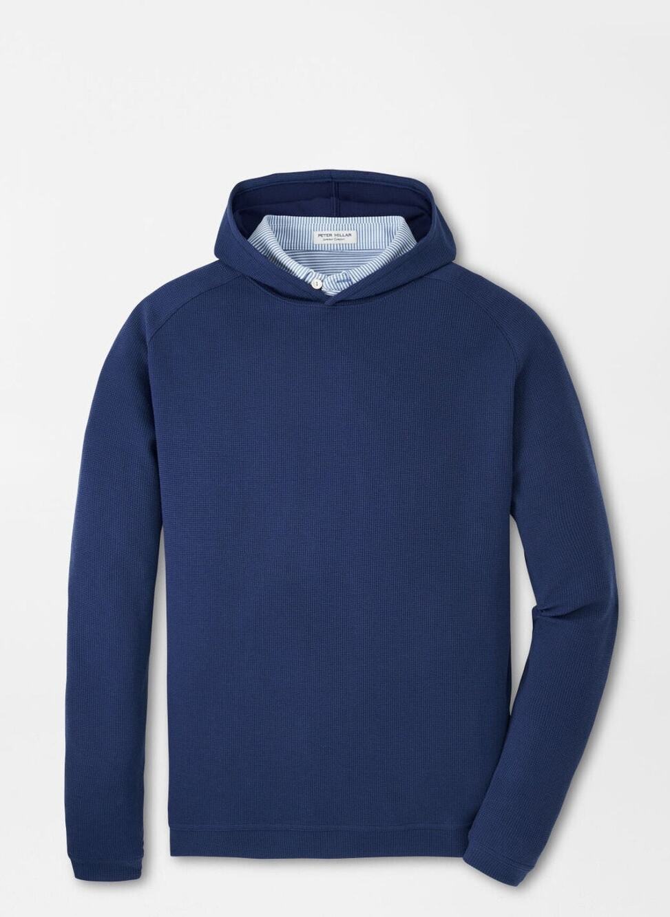 Peter Millar Crown Sport Pine Waffle Performance Navy Hoodie